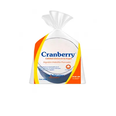 Cranberry-Algodon-Prensado-Hidrofilo-x-250-g