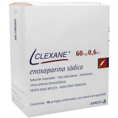 Imagen de Clexane Safety Lock 60 mg / 0,6 ml x 10 jeringas