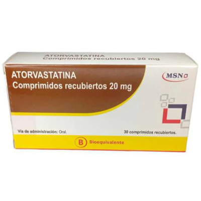 Imagen de Atorvastatina 20 mg x 30 comprimidos recubiertos