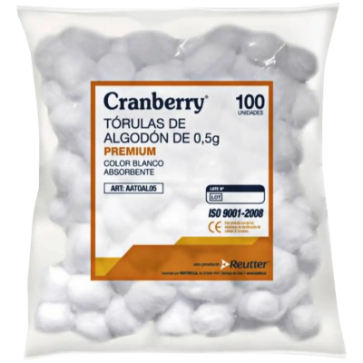  Cranberry-torulas-de-algodón-0,5-g-x-100-unidades