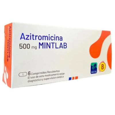 Imagen de Azitromicina 500 mg x 6 comprimidos recubiertos