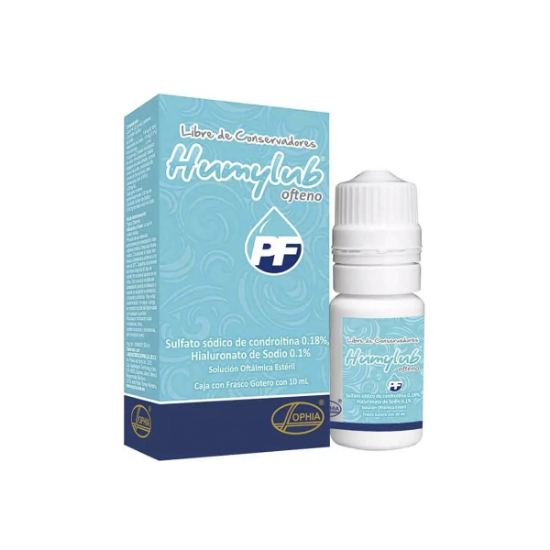 Imagen de HUMYLUB OFTENO-PF SOLUCION OFTALMICA ESTERIL 10 ML (CONDROITIN SULFATO SODICO+HIALURONATO DE SODIO)