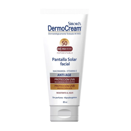 Imagen de SIMONDS DERMOCREAM SPF50 UVB/UVA ANTI-AGE PANTALLA SOLAR FACIAL 80 ML