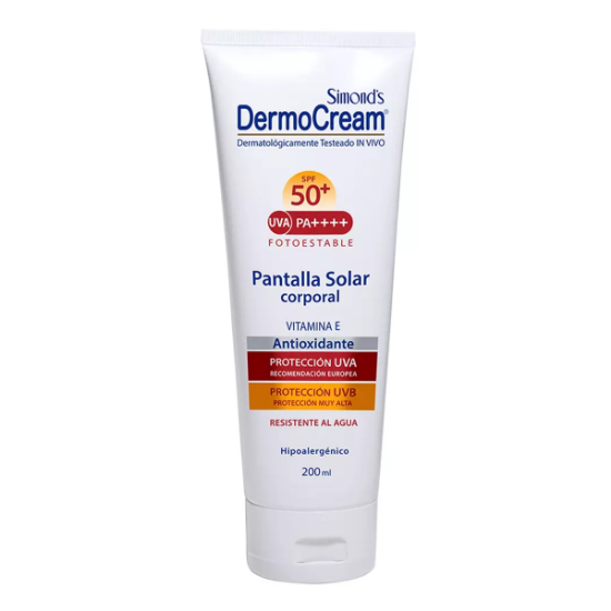 Imagen de SIMONDS DERMOCREAM SPF50+ UVB/UVA ANTIOXIDANTE PANTALLA SOLAR CORPORAL 200 ML