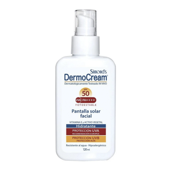 Imagen de SIMONDS DERMOCREAM SPRAY SPF50 UVB/UVA HIDRATANTE PANTALLA SOLAR FACIAL 120 ML