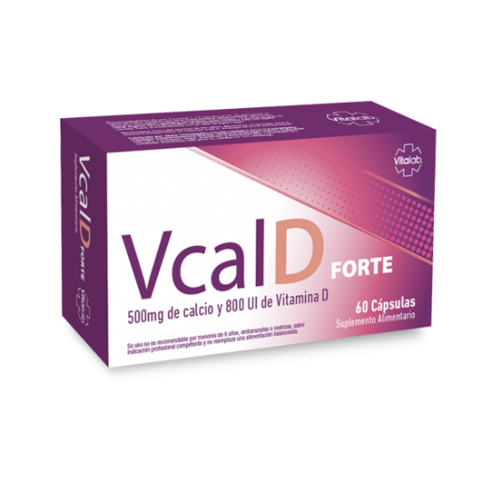 Imagen de VCAL-D FORTE 60 CAPSULAS [VITALAB] (CALCIO 500 MG+ VITAMINA-D 800 U.I.)