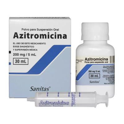 Imagen de Azitromicina 200 mg / 5 ml polvo suspensión oral x 30 ml