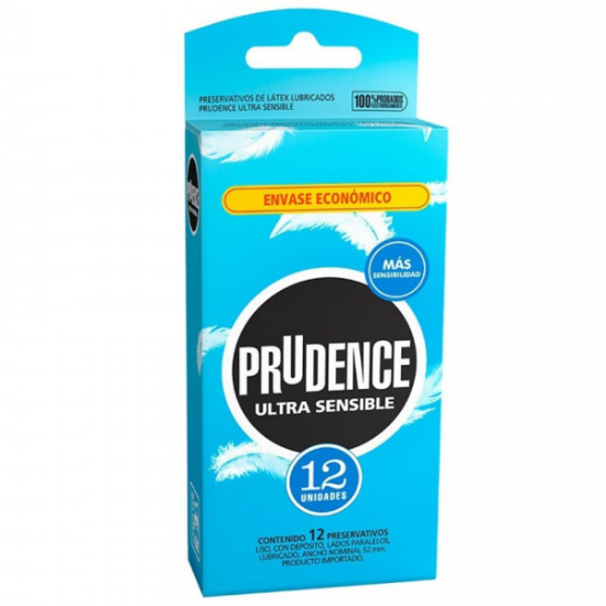 Imagen de PRUDENCE ULTRA SENSIBLE PRESERVATIVO DE LATEX LUBRICADO 12 UNIDADES