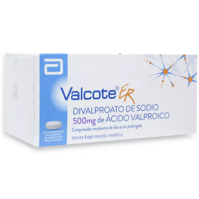 Imagen de VALCOTE-ER 500 MG 50 COMPRIMIDOS RECUBIERTOS LIB.PROLONGADA [RT] (ACIDO VALPROICO)