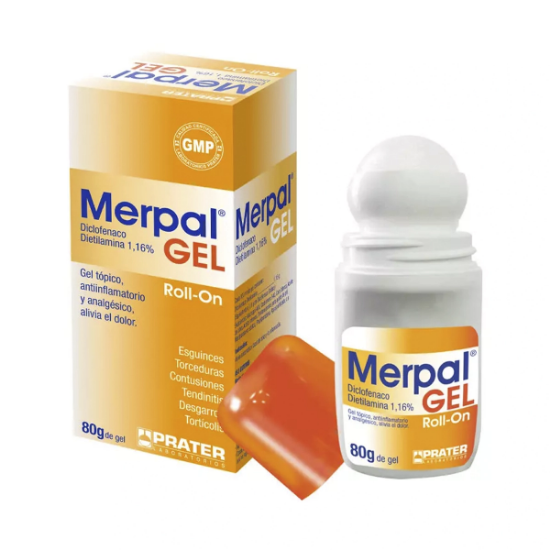 Imagen de MERPAL 1,16% GEL ROLL-ON 80 G. (DICLOFENACO DIETILAMINA)