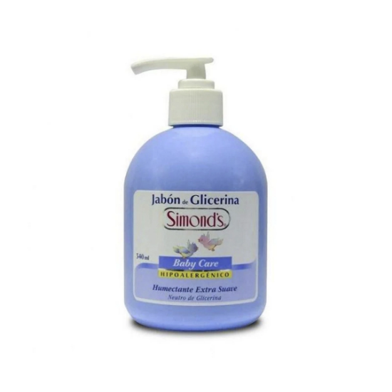 Imagen de SIMONDS BABY CARE CELESTE JABON LIQUIDO GLICERINA HIPOALERG. 340 ML C/VALV.