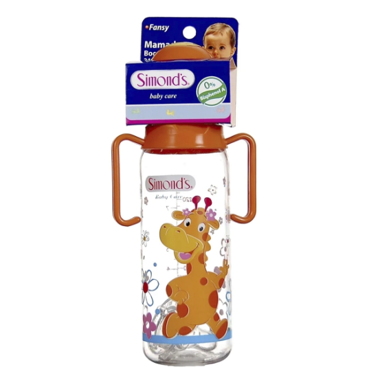 Imagen de SIMONDS BABY CARE MAMADERA FANSY 240 ML 0% BPA C/MANGO