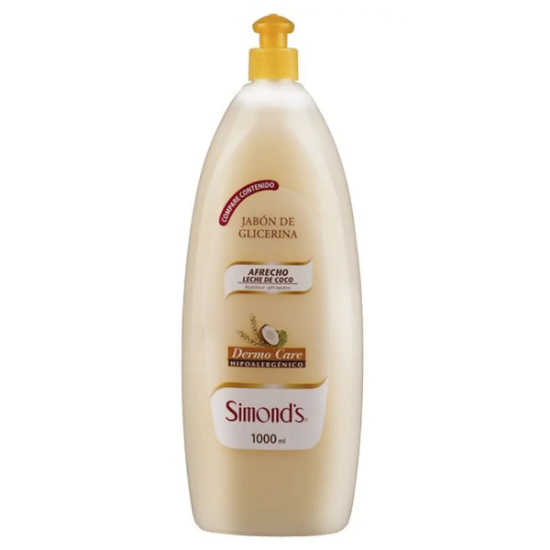 Imagen de SIMONDS DERMO CARE AFRECHO LECHE DE COCO HIPOALERG. JABON LIQUIDO 1000ML