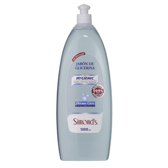 Imagen de SIMONDS DERMO CARE HYGIENIC HIPOALERGENICO JABON GEL C/GLICERINA 1000 ML