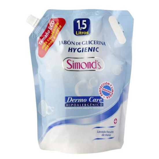 Imagen de SIMONDS DERMO CARE HYGIENIC HIPOALERGENICO JABON LIQUIDO 1500 ML DOYPACK