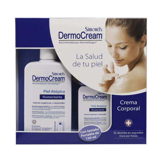 Imagen de SIMONDS DERMO CREAM AVENA ORGANICAS/CERAMIDAS CREMA CORPORAL [400+150] ML