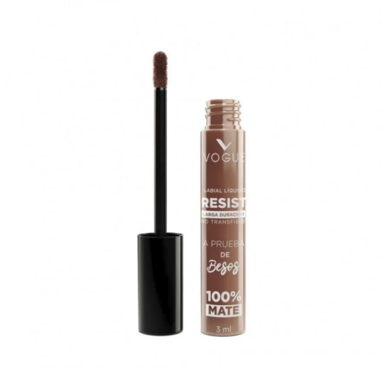 Imagen de VOGUE RESIST A PRUEBA DE BESOS 100% MATE CALIDA LABIAL LIQUIDO 3 ML