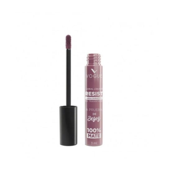 Imagen de VOGUE RESIST A PRUEBA DE BESOS 100% MATE ENCANTADORA LABIAL LIQUIDO 3 ML