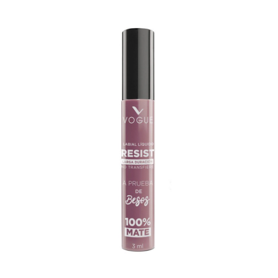 Imagen de VOGUE RESIST A PRUEBA DE BESOS 100% MATE NATURAL LABIAL LIQUIDO 3 ML