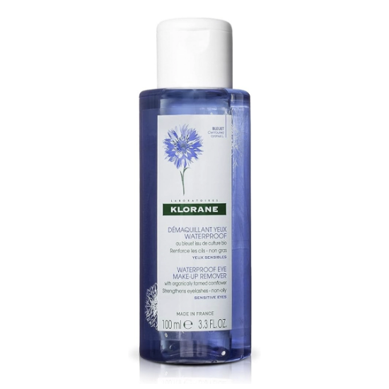 Imagen de KLORANE FLOR DE CIANO WATERPROOF REMOVEDOR DE MAQUILLAJE DE OJOS 100 ML