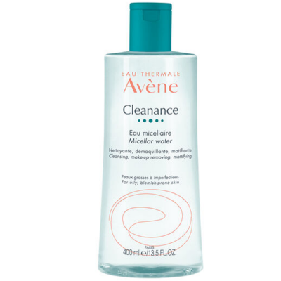 Imagen de Avene cleanance limpieza rostro y ojos piel grasa c/ imperfecciones agua micelar x 400 ml