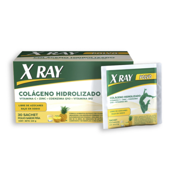 Imagen de X-RAY PINA COLAGENO EN POLVO 10GR X 30 SACHET