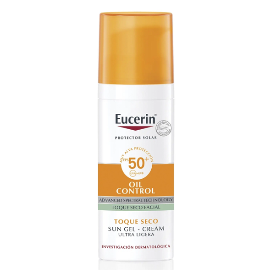 Imagen de Eucerin sun face SPF50+ oil control toque seco gel crema x 50 ml