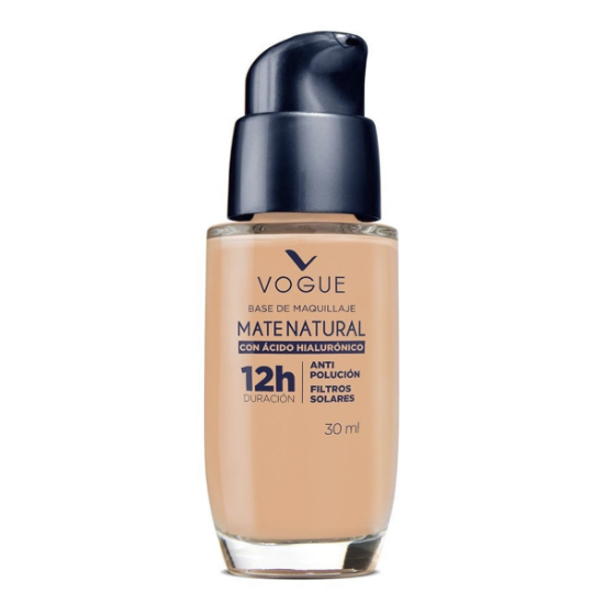 Imagen de LOREAL VOGUE MATE NATURAL CON ACIDO HIALURONCO 12H GITANO BASE MAQUILLAJE 30 ML