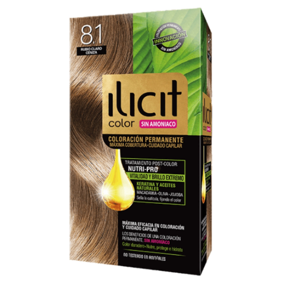 Imagen de ILICIT SIN AMONIACO 8/1 RUBIO CLARO CENIZA 16 60G