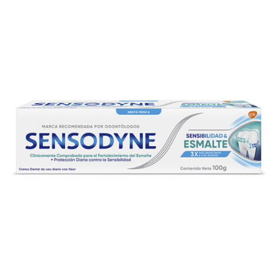 Imagen de SENSODYNE CREMA DENTAL SENSITIVITY & ENAMEL WHITE 1X100G