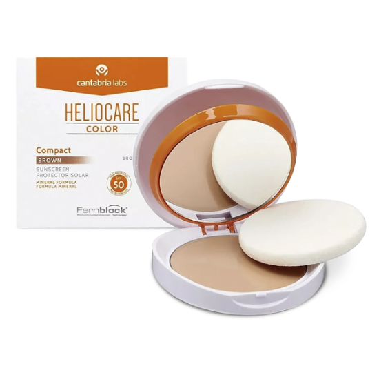 Imagen de HELIOCARE COLOR BROWN SPF50+ OIL FREE PROTECCION EXTREMA POLVO COMPACTO 10G.