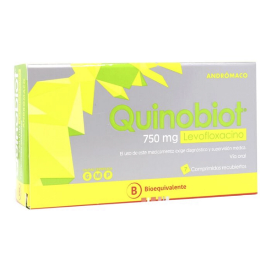 Imagen de QUINOBIOT 750 MG 7 COMPRIMIDOS RECUBIERTOS [BE] (LEVOFLOXACINO)