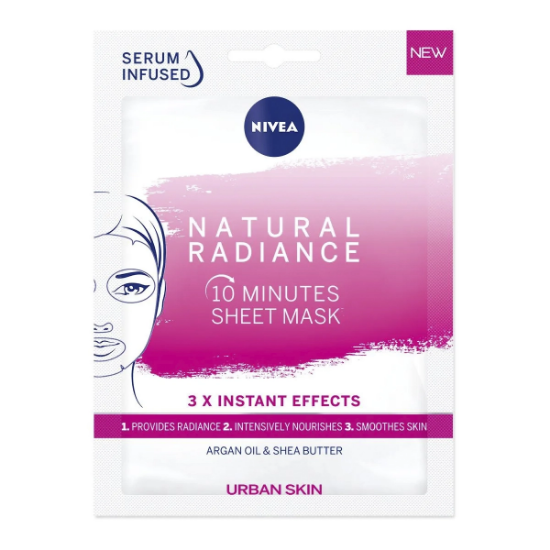 Imagen de NIVEA FACE URBAN SKIN SHOT ILUMINADOR 10MIN PIEL SECA MASCARILLA TELA 1 UNIDAD