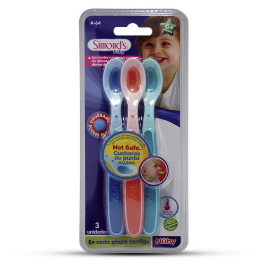 Imagen de SIMONDS BABY CARE CUCHARAS INDICADOR TEMPERATURA 3 UNIDADES A-64