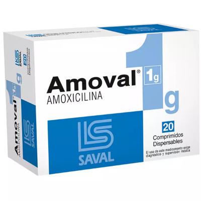 Imagen de Amoval 1000 mg x 20 comprimidos dispersables