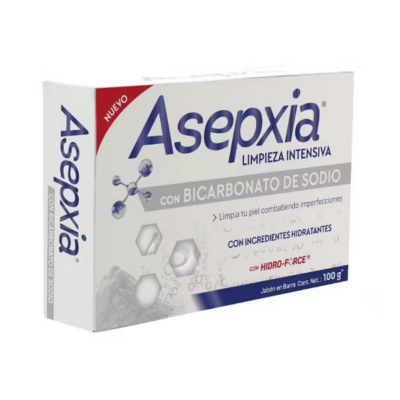Imagen de Asepxia limpieza intensiva con bicarbonato de sodio jabón en barra x 100 g