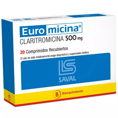Imagen de Euromicina 500 mg x 20 comprimidos recubiertos
