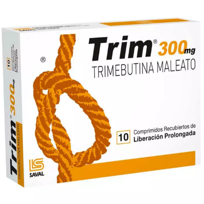 Imagen de TRIM 300 MG 10 COMPRIMIDOS RECUBIERTOS LIBERACION PROLONGADA (TRIMEBUTINO)