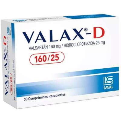 Imagen de VALAX-D 160/25 MG 30 COMPRIMIDOS RECUBIERTOS (VALSARTAN+HCT)