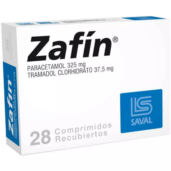 Imagen de ZAFIN 28 COMPRIMIDOS RECUBIERTOS DOSIS UNITARIA [BE] (PARACETAMOL+TRAMADOL) 