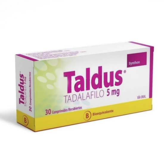 Imagen de TALDUS 5 MG 30 COMPRIMIDOS RECUBIERTOS [BE] (TADALAFILO)
