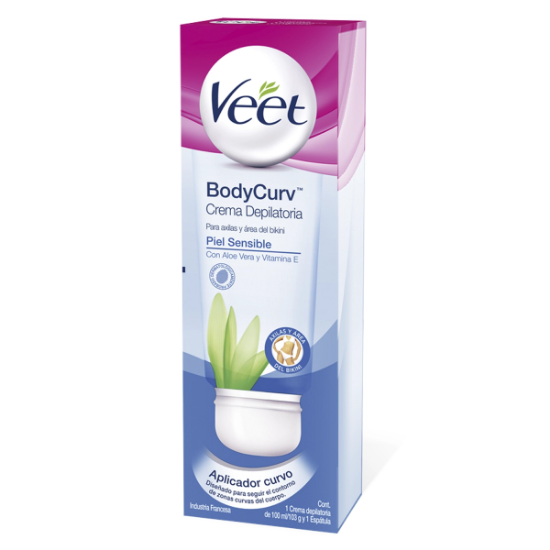 Imagen de VEET BODYCURV CREMA DEPILACION AXILAS & BIKINI PIEL SENSIBLE 100 ML