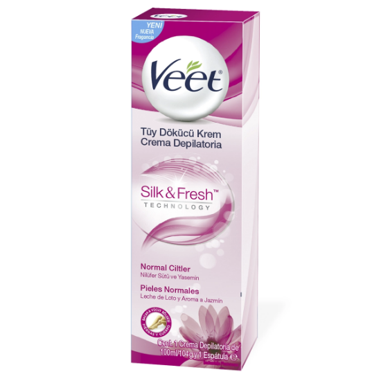 Imagen de VEET SILKY FRESH CREMA DEPILACION CORPORAL PIEL NORMAL 100GR