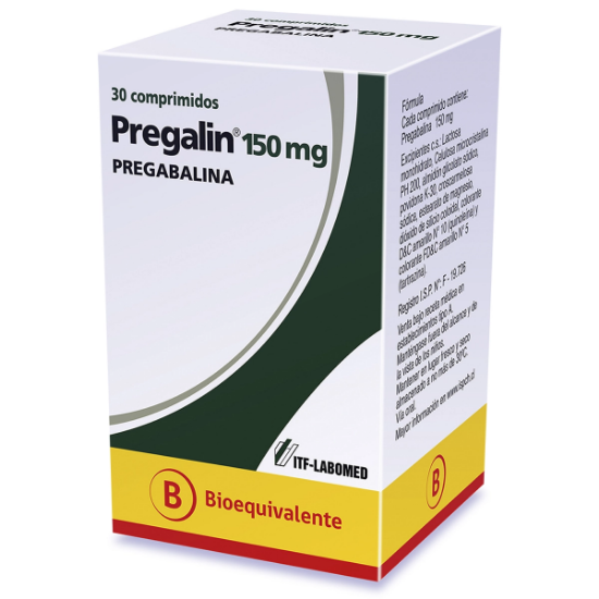 Imagen de PREGALIN 150 MG 30 COMPRIMIDOS [BE] (PREGABALINA)