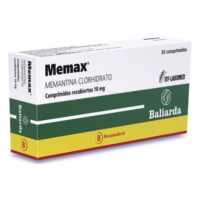 Imagen de MEMAX 10 MG 30 COMPRIMIDOS RECUBIERTOS [BE] (MEMANTINA HCL)