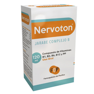 Imagen de NERVOTON JARABE 120 ML (VITAMINA B1+B2+B6+B12+NICOTINAMIDA)