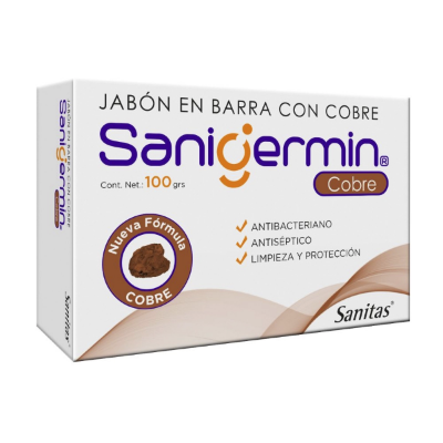 Imagen de SANIGERMIN COBRE 0,2% JABON BARRA 100 G.