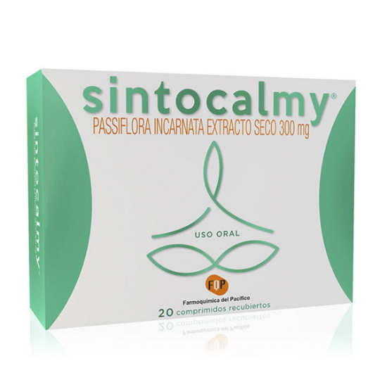Imagen de SINTOCALMY 300 MG 20 COMPRIMIDOS RECUBIERTOS (EXTRACTO SECO PASSIFLORA INCARNATA)