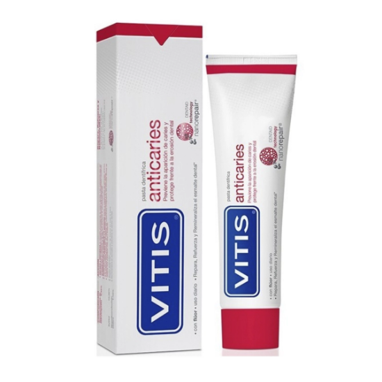 Imagen de VITIS ANTICARIES PREVIENE Y PROTEGE SABOR MENTA PASTA DENTAL 100 ML