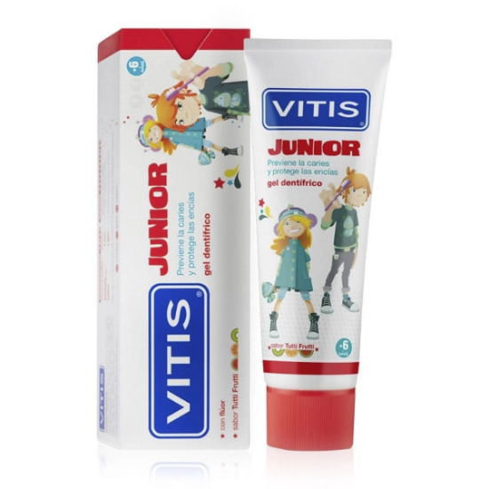 Imagen de VITIS JUNIOR TUTTI FRUTTI +6 AÑOS GEL DENTRIFICO 75 ML